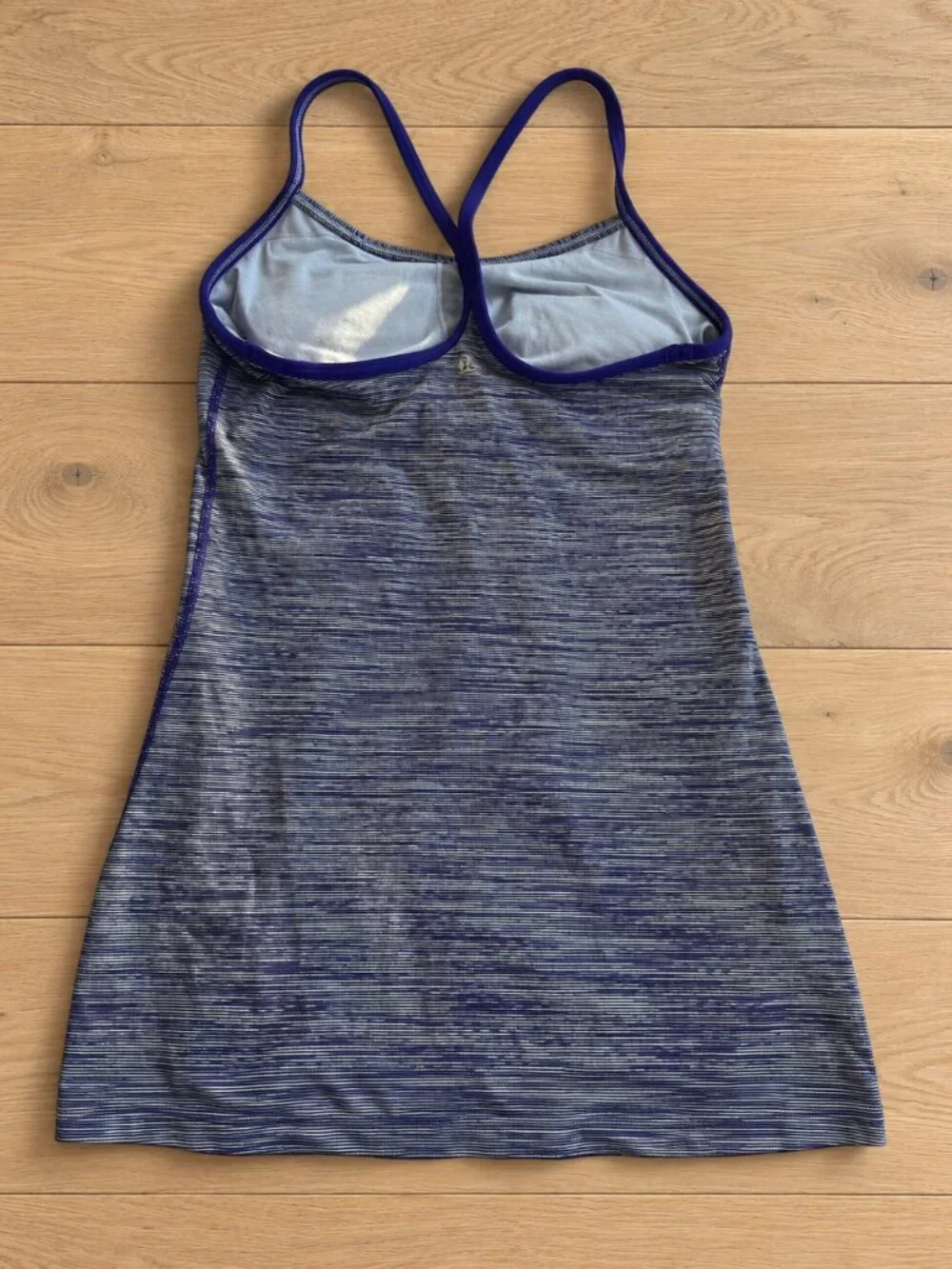 lululemon Power Y Tank Purple Space Dye Built In Shelf Bra Size 2